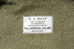 Military-The Real McCoy's U.S.N. A-2 Deck Jacket Real Mccoy Mfg. Olive
