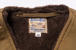 Vests-The Real McCoy's Usn Alpaca Vest Khaki