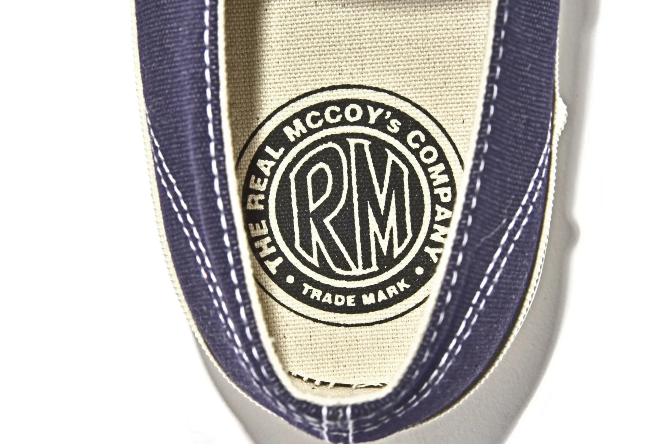 Footwear-The Real McCoy's Usn Cotton Canvas Deck Shoes Navy