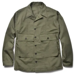 Military-The Real McCoy's U.S.N. Jackets Herringbone Twill 150 Olive