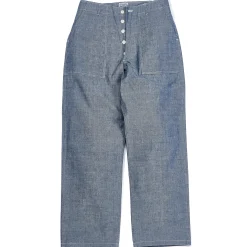 Pants-Joe McCoy Utility Trousers / Chambray 123 Light Blue