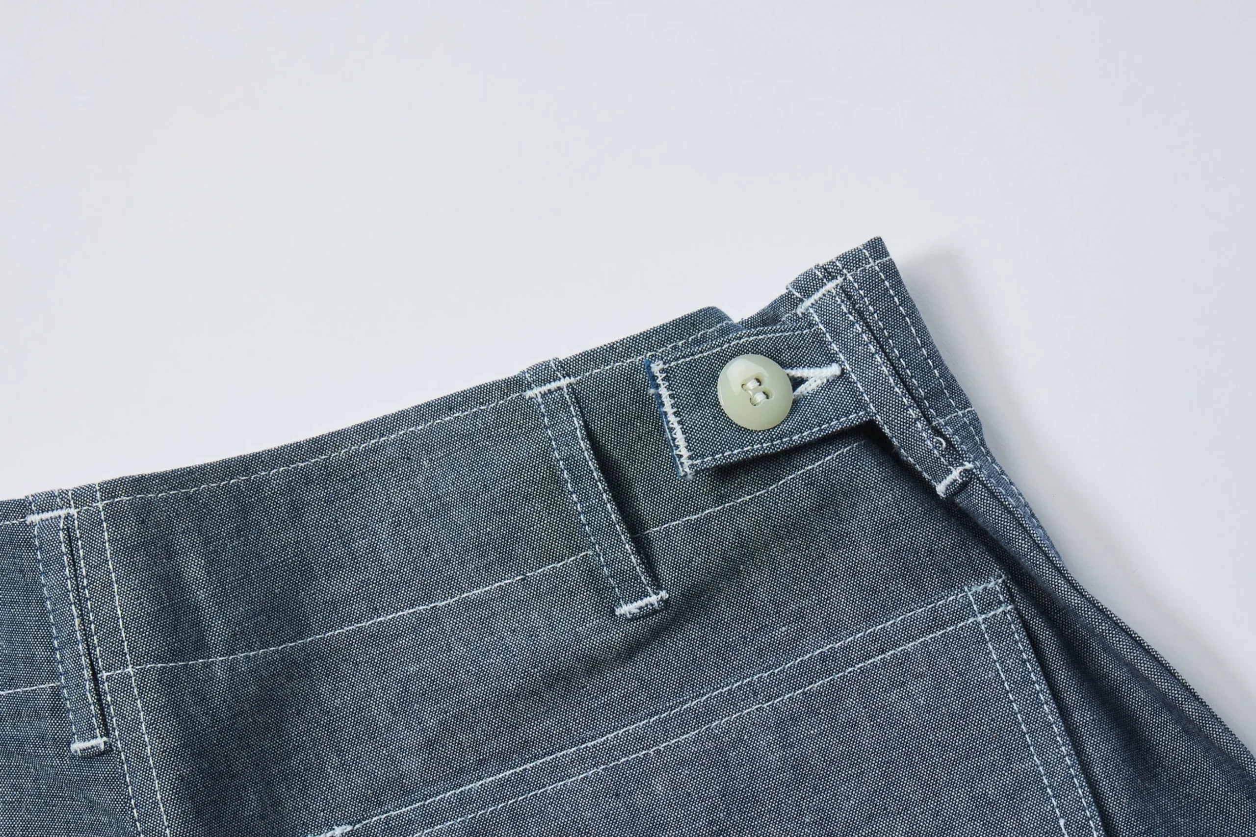 Pants-Joe McCoy Utility Trousers / Chambray 123 Light Blue