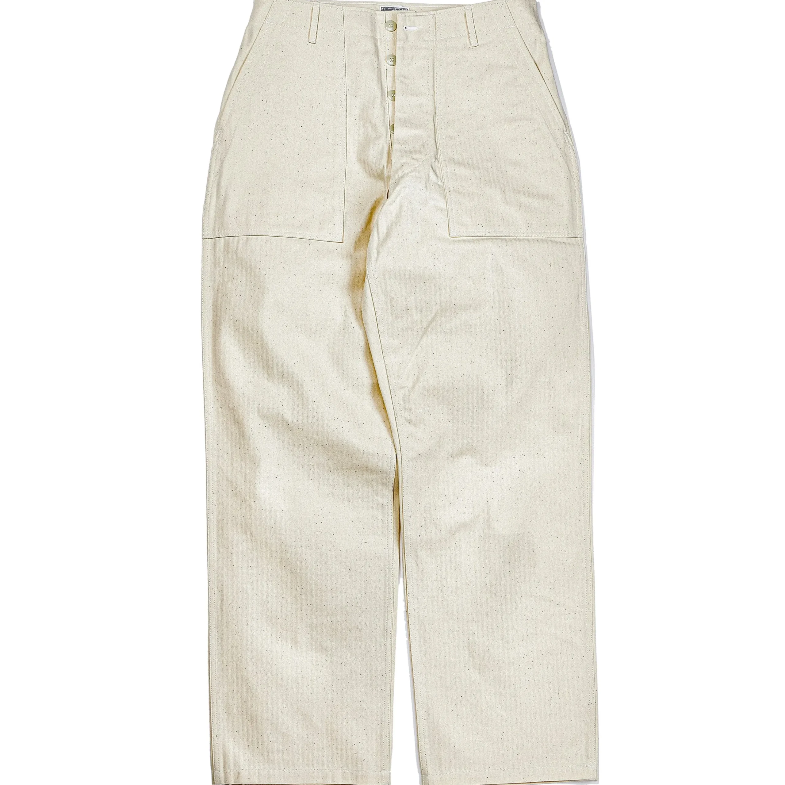 Pants-Joe McCoy Utility Trousers / White Hbt 012 Ecru