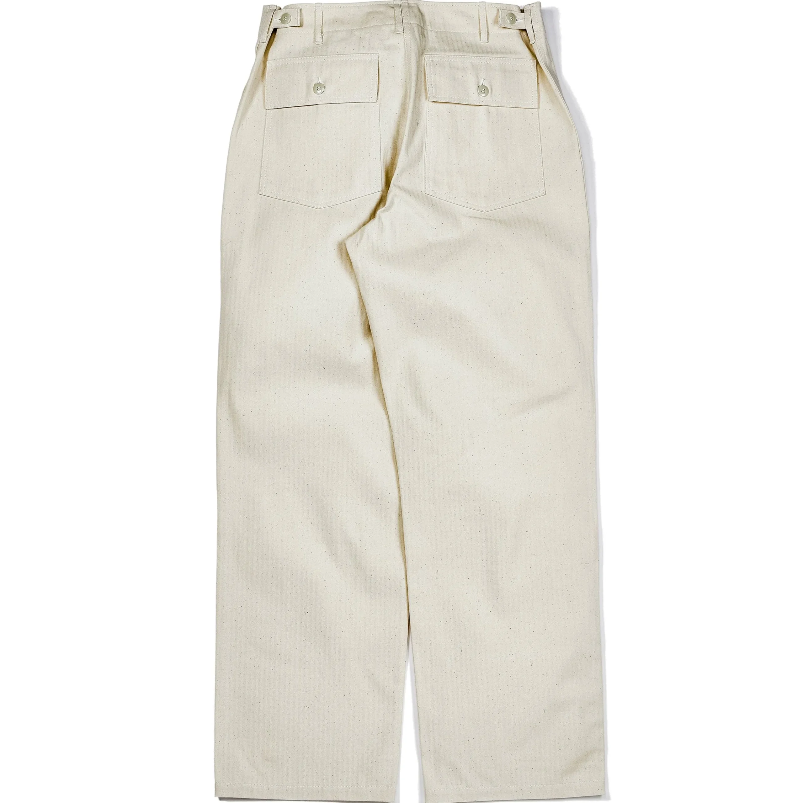 Pants-Joe McCoy Utility Trousers / White Hbt 012 Ecru