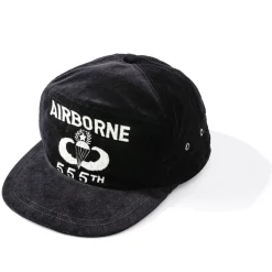 Hats-The Real McCoy's Velvet Souvenir Cap / Airborne Black