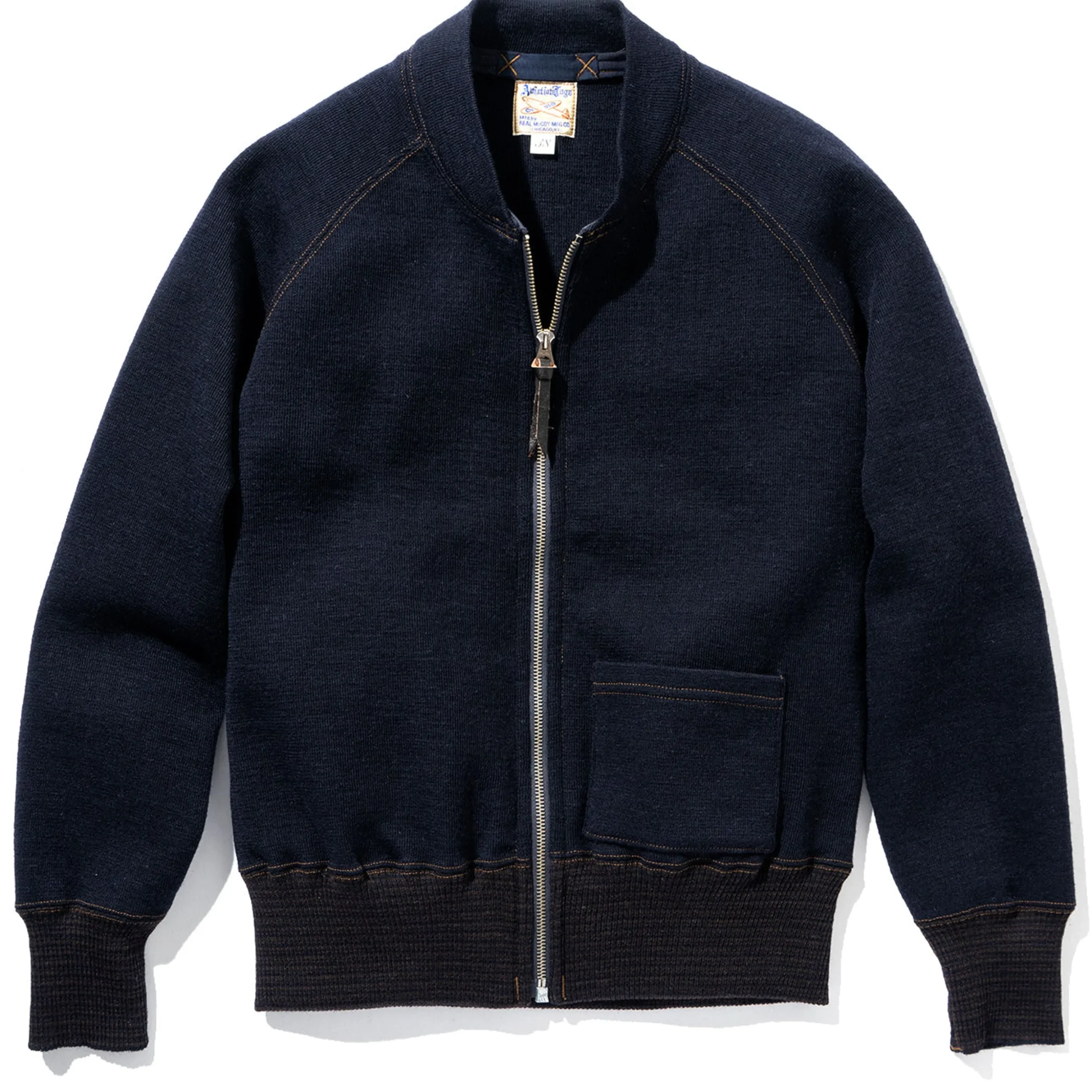 Knitwear-The Real McCoy's Vest,Flying Winter, Type C-2 140 Navy