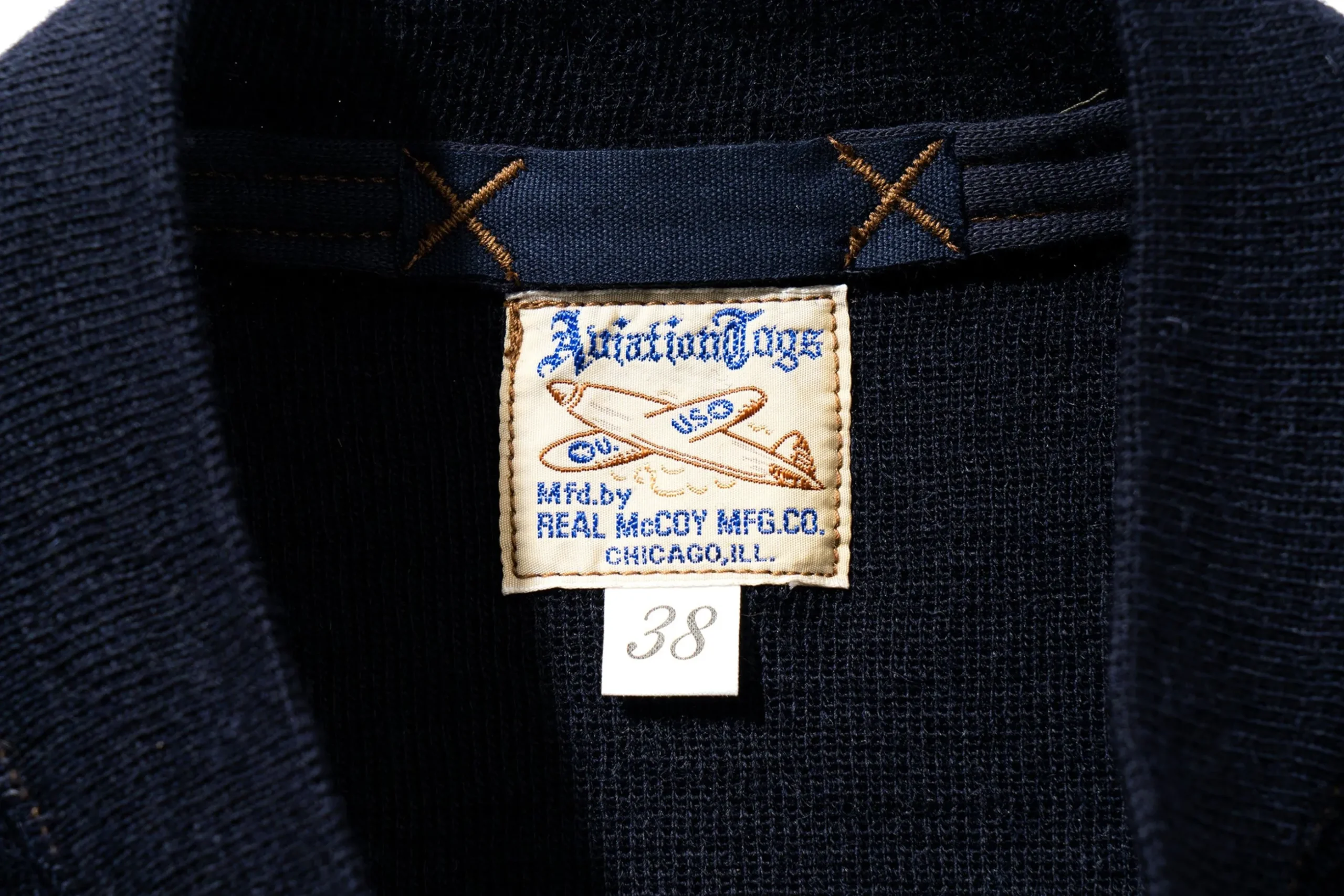 Knitwear-The Real McCoy's Vest,Flying Winter, Type C-2 140 Navy