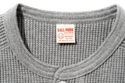 Thermal Shirts-Joe McCoy Waffle Henley Shirt L/S 020 Grey