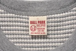 Thermal Shirts-Joe McCoy Waffle Stripe Thermal Shirt L/S White/ Gray