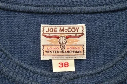 Thermal Shirts-Joe McCoy Western Cardigan Stitch Henley Shirt 125 Cobalt