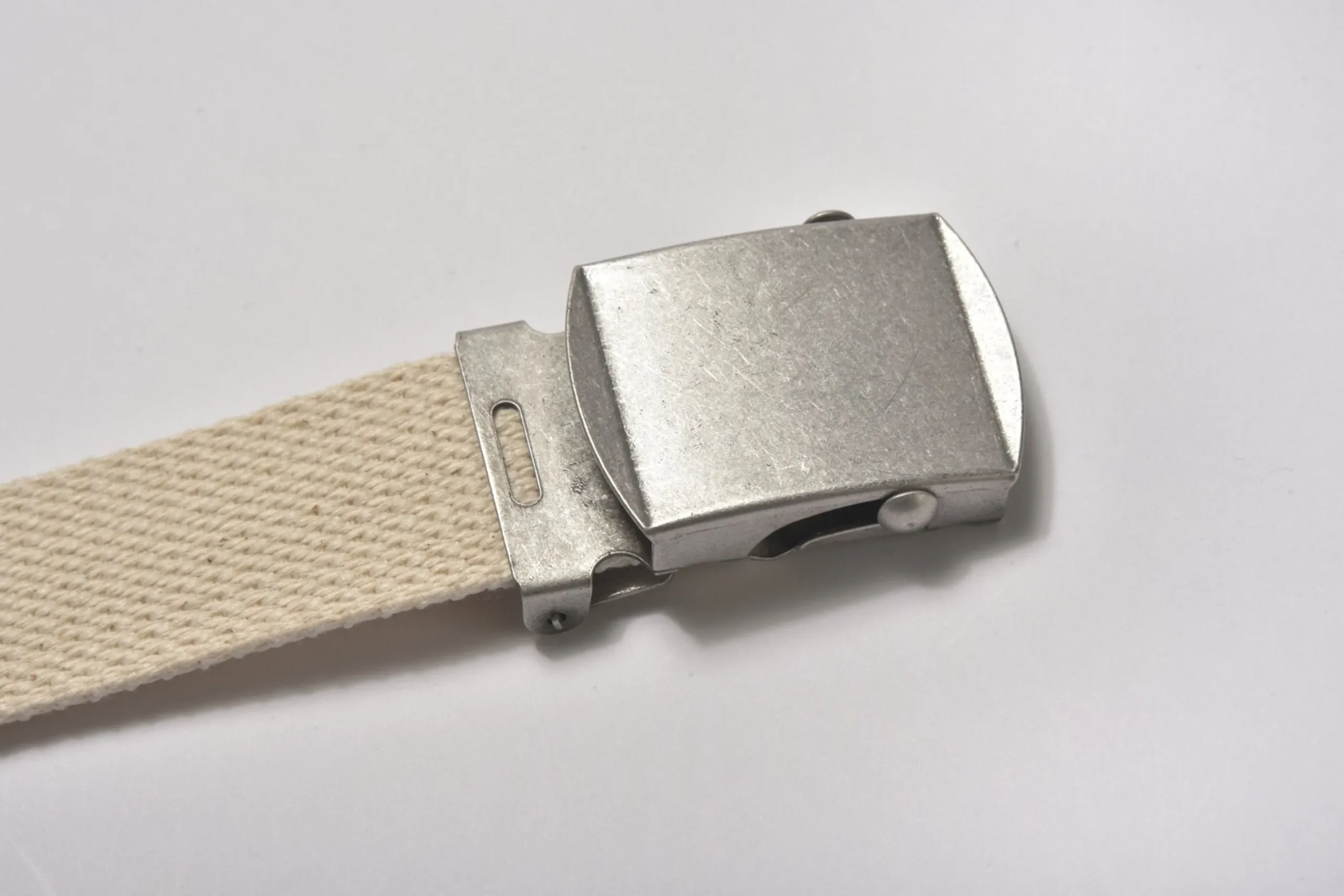 Belts-The Real McCoy's White Trouser Uniform Belt 010 White