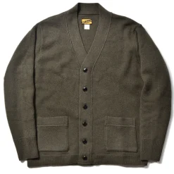 Knitwear-Joe McCoy Wool Cashmere Cardigan Olive