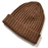 Hats-Joe McCoy Wool Cashmere Knit Cap Khaki