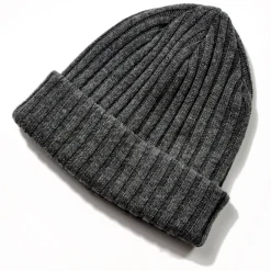 Hats-Joe McCoy Wool Cashmere Knit Cap Snow Gray