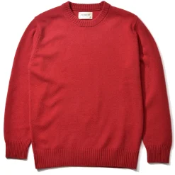 Knitwear-Joe McCoy Wool Crewneck Sweater Red