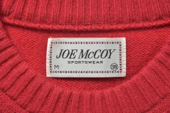 Knitwear-Joe McCoy Wool Crewneck Sweater Red