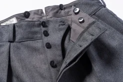 Pants-Joe McCoy Wool Oxford Bags Gray