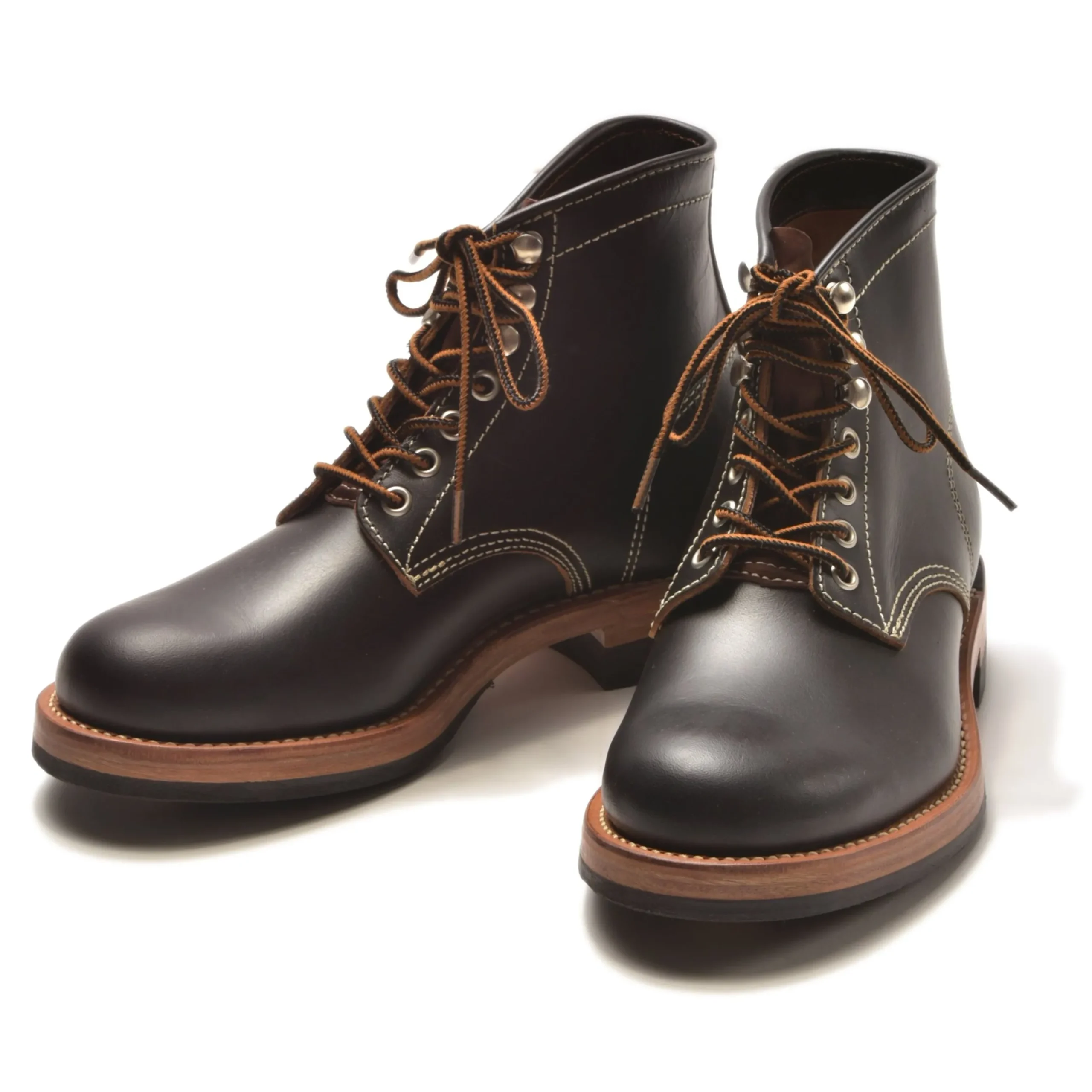 Footwear-Joe McCoy Work Boots 'Bear Head' 050 Brown