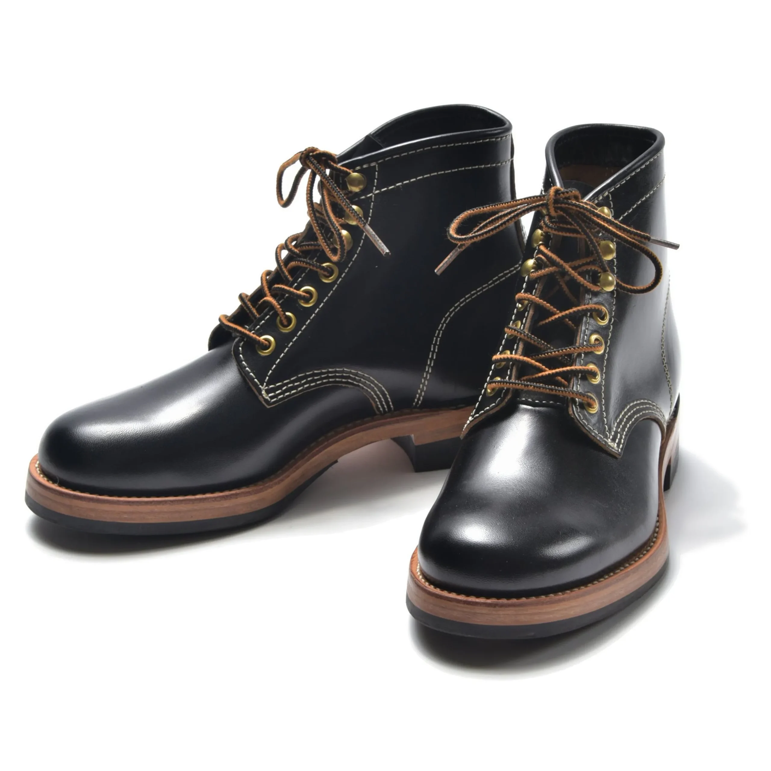 Footwear-Joe McCoy Work Boots 'Bear Head' 030 Black
