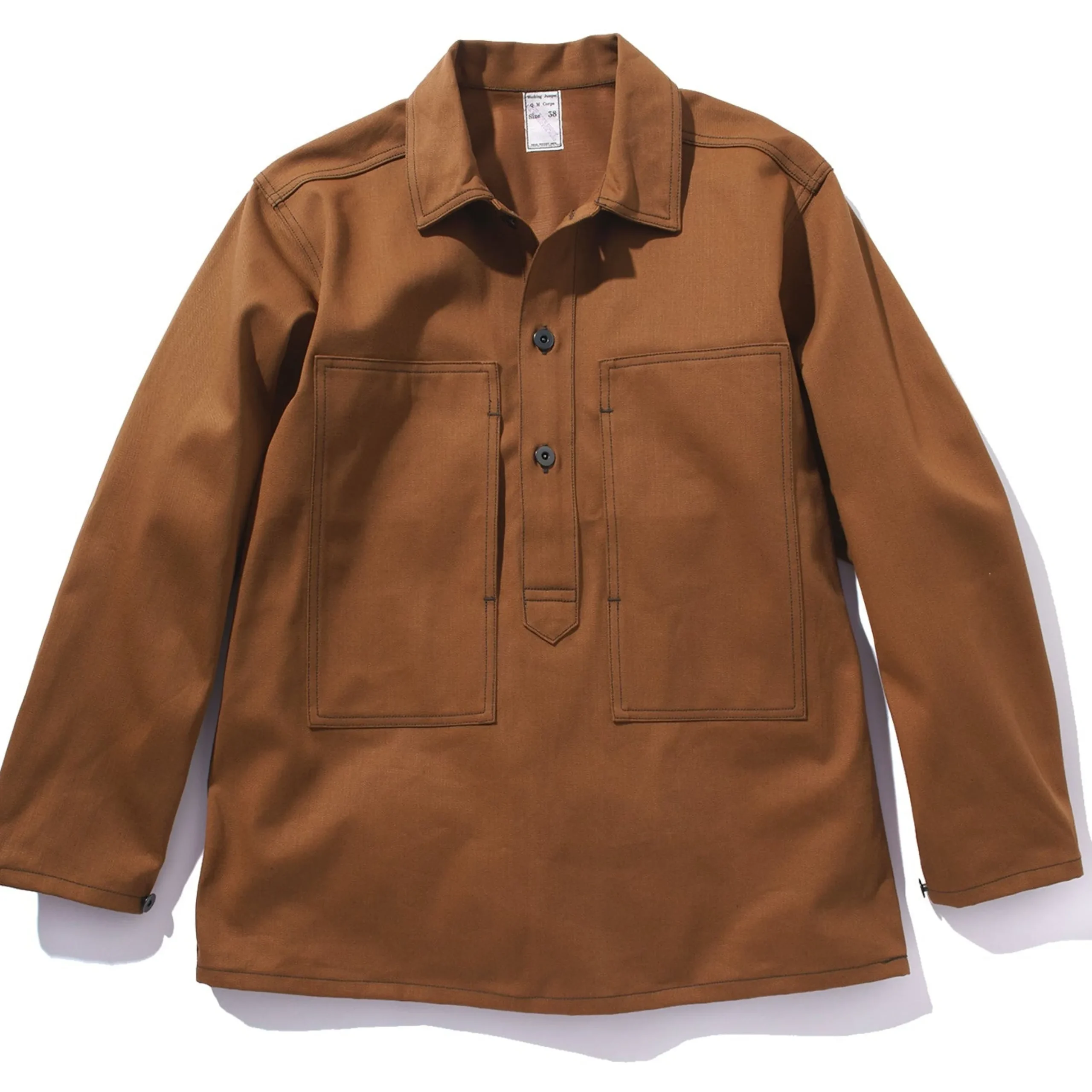 Military-The Real McCoy's Ww1 Fatigue Coat Brown