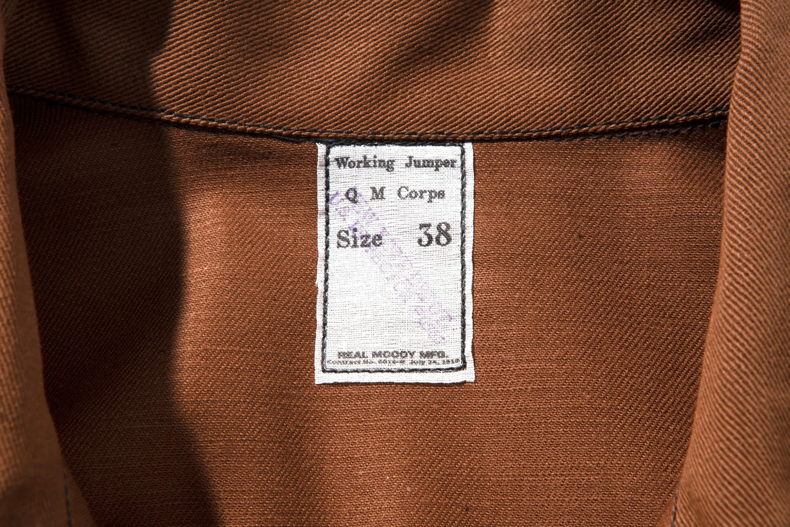 Military-The Real McCoy's Ww1 Fatigue Coat Brown